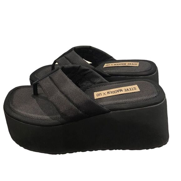 NEW iin Box Steve Madden x Urban Outfitters Contempo Black Platform Sandals - Picture 2 of 6